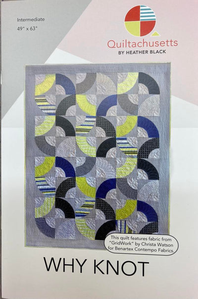 Quiltachusetts mönster och tygpaket design Heather Black