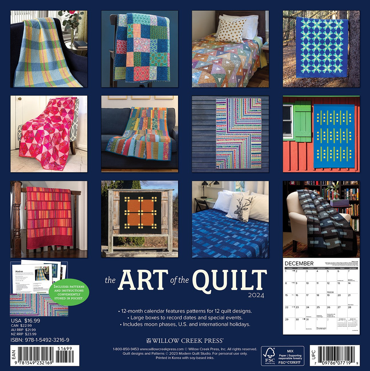 The Art of Quilt Calendar 2024