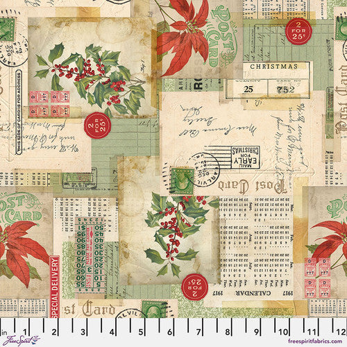 Postcard Collage Canvas multi pr 50 cm -  Tim Holtz - Holidays Past