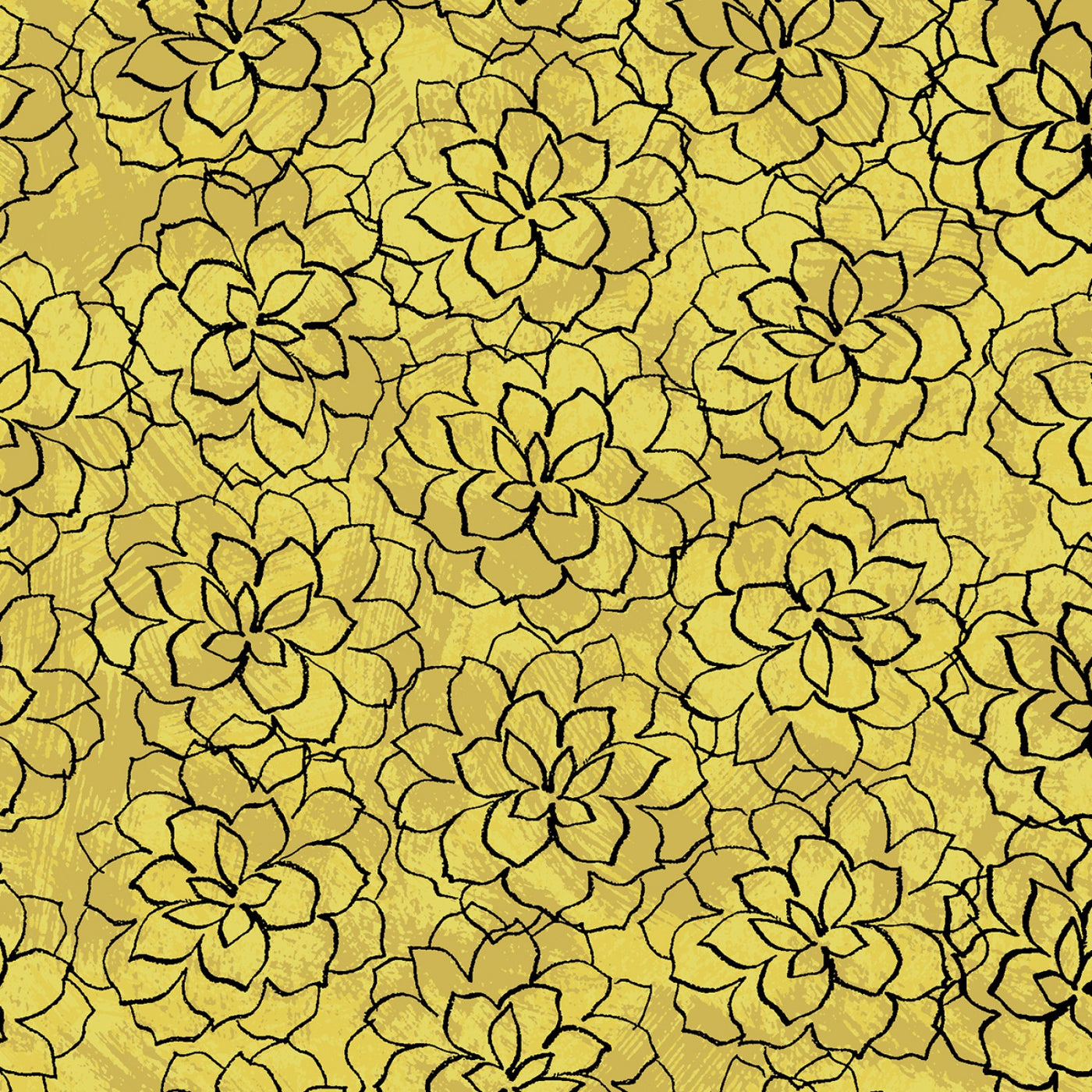 Gold Succulents - Imagine - 50 cm