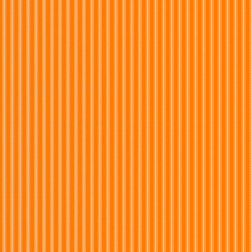 Orange / White Ticking Stripe - Stitchin Housewifes Stripe  - 50 cm