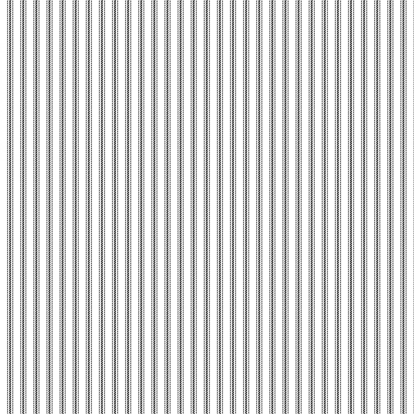 White / Black Ticking Stripe - Stitchin Housewifes Stripe  - 50 cm