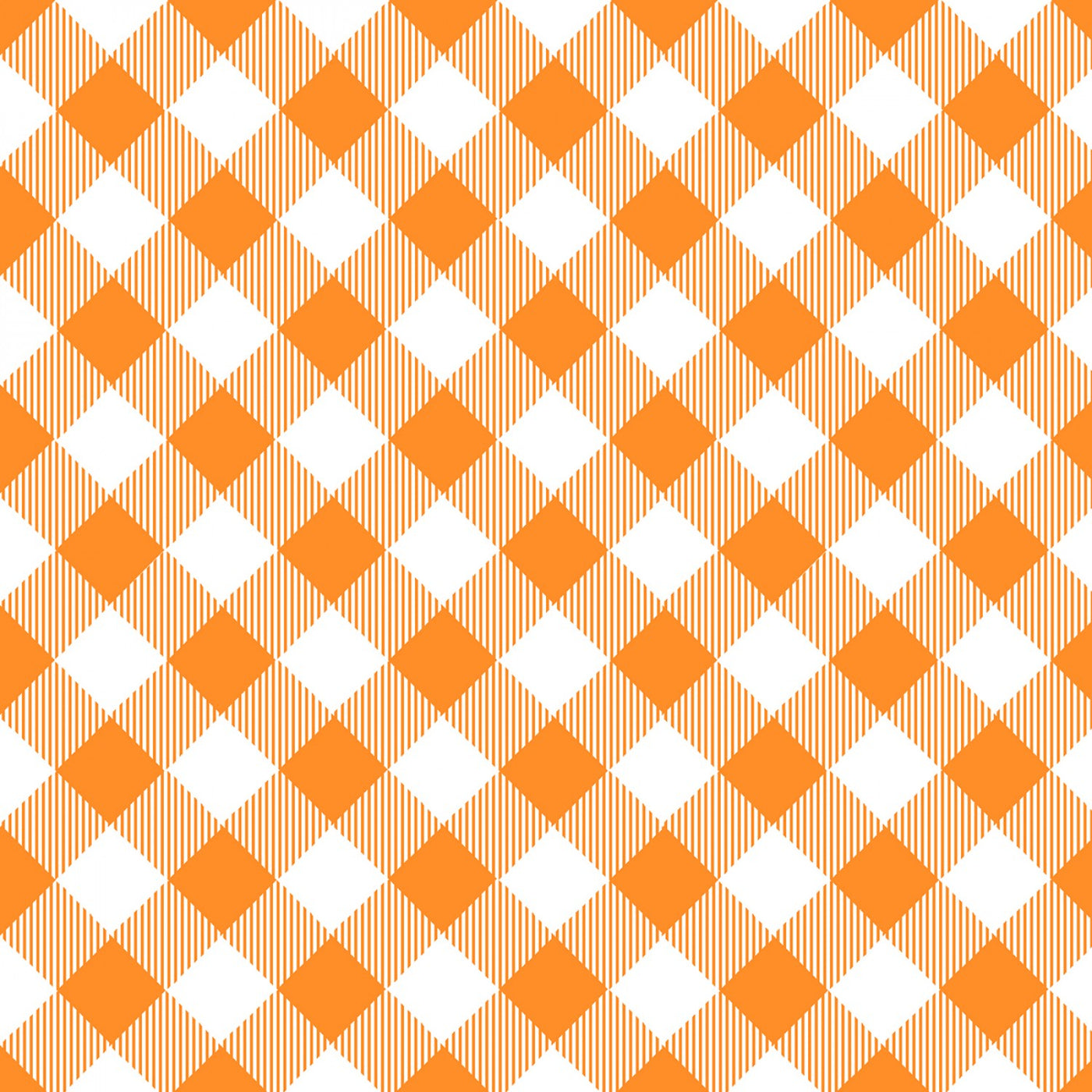 Orange  / White 1/2 inch Check  - 50 cm - Priscillas Pretty Plaids