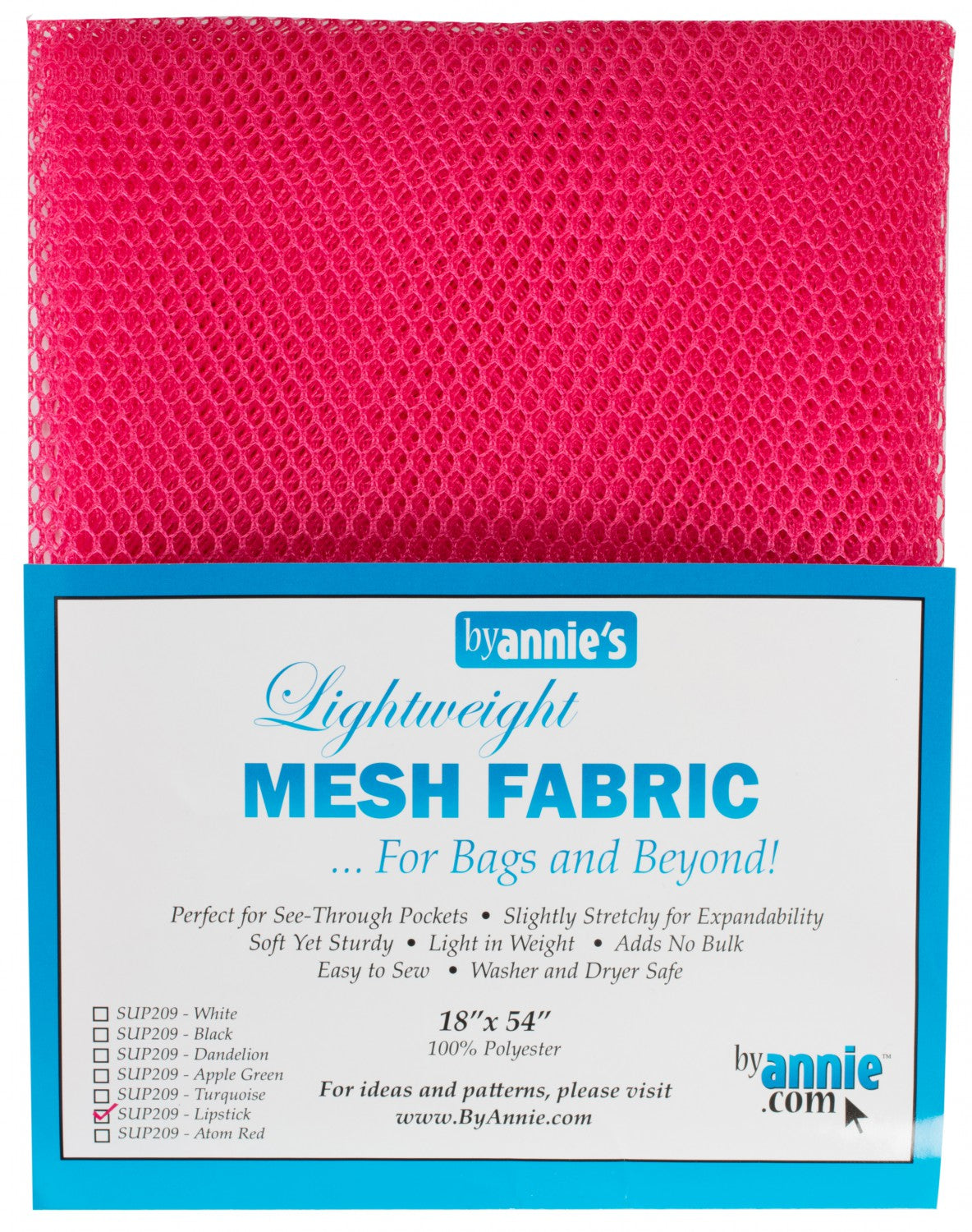 Mesh Fabric Lightweight 18"x 54" Lipstick - By Annie