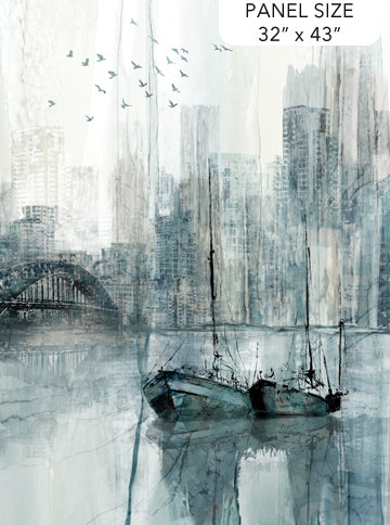 City Harbor Digitaltryck panel ca 84x110 cm - pr stk - Deborah Edwards and Melanie Samra