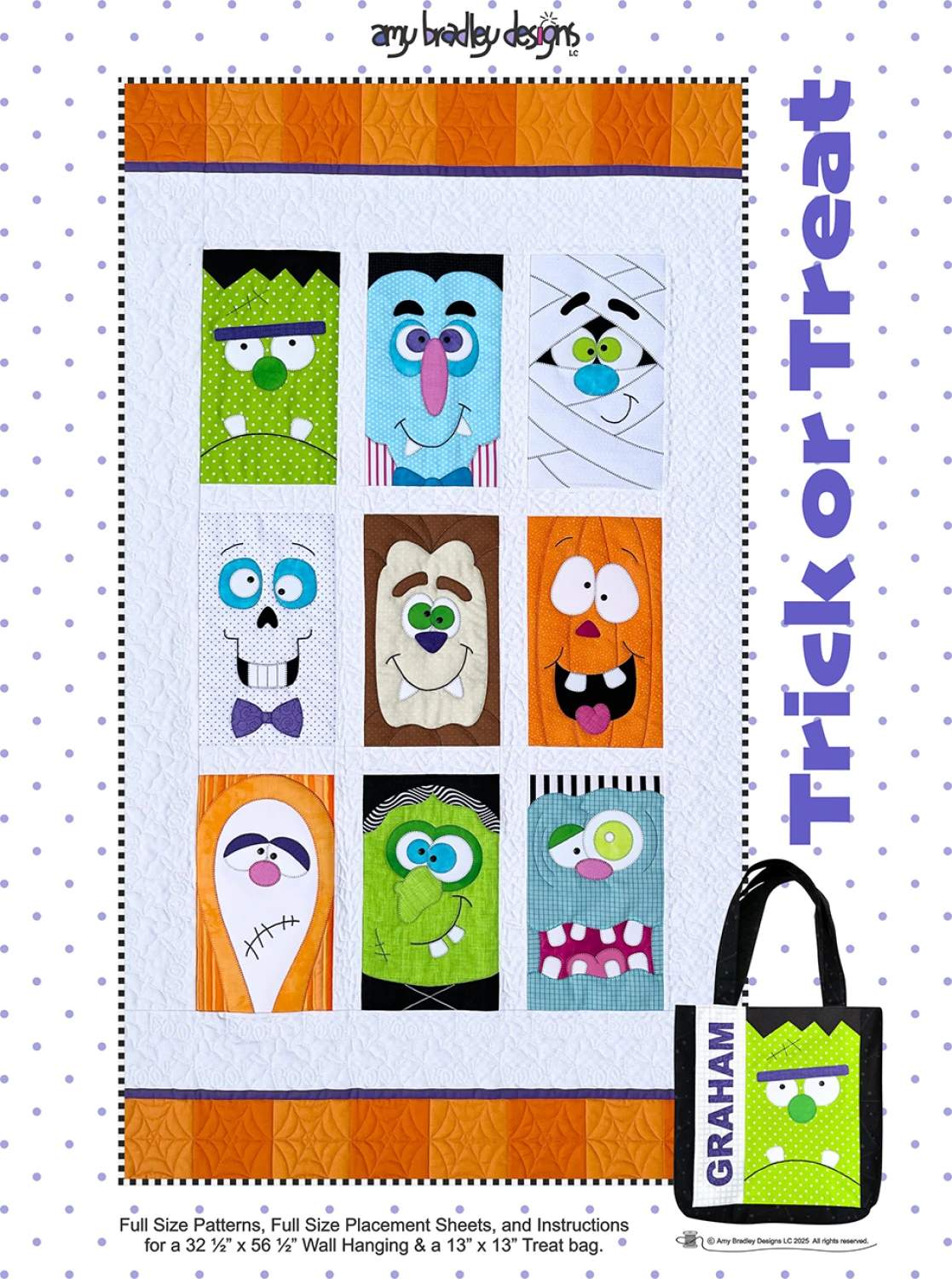 Trick or Treat Quilt mönster - Amy Bradley