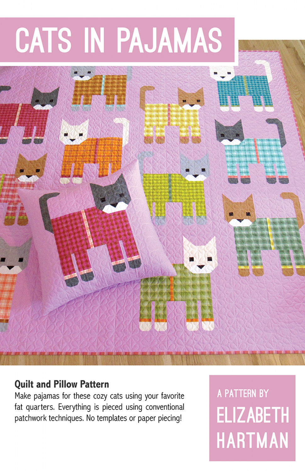 Cats in Pajamas mönster - Elizabeth Hartman