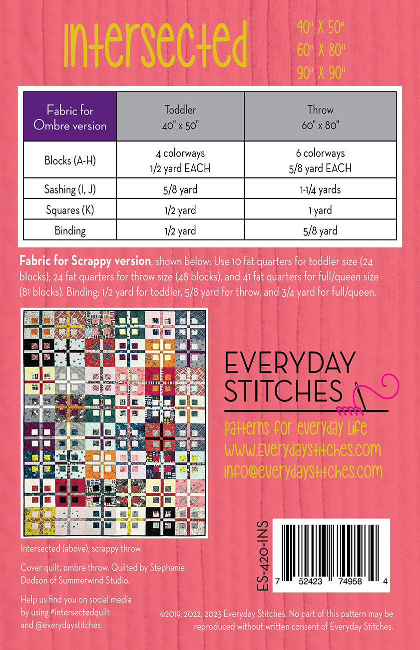 Intersected mönster - Everyday Stitches