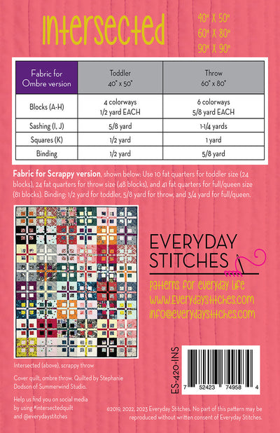 Intersected mönster - Everyday Stitches