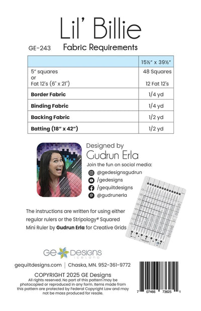 Lil Billie mönster - Gudrun Erla - GE Designs
