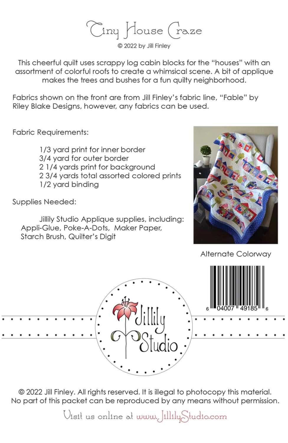 Tiny House Craze mönster - Jillily Studio