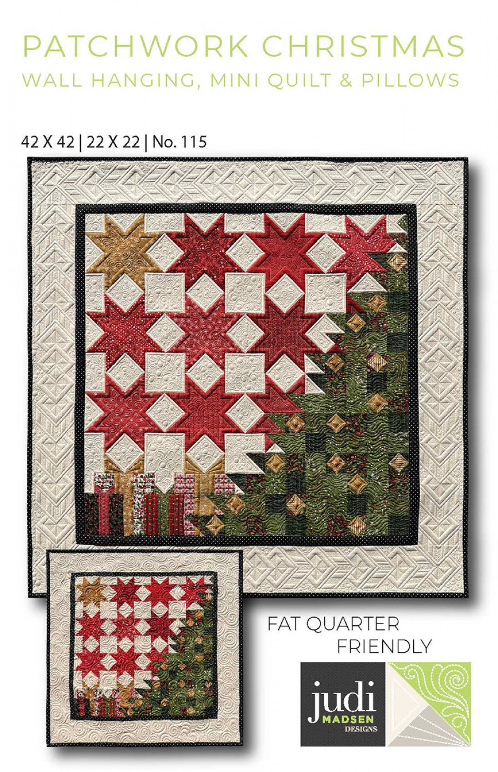 Patchwork Christmas mönster - Judi Madsen Designs