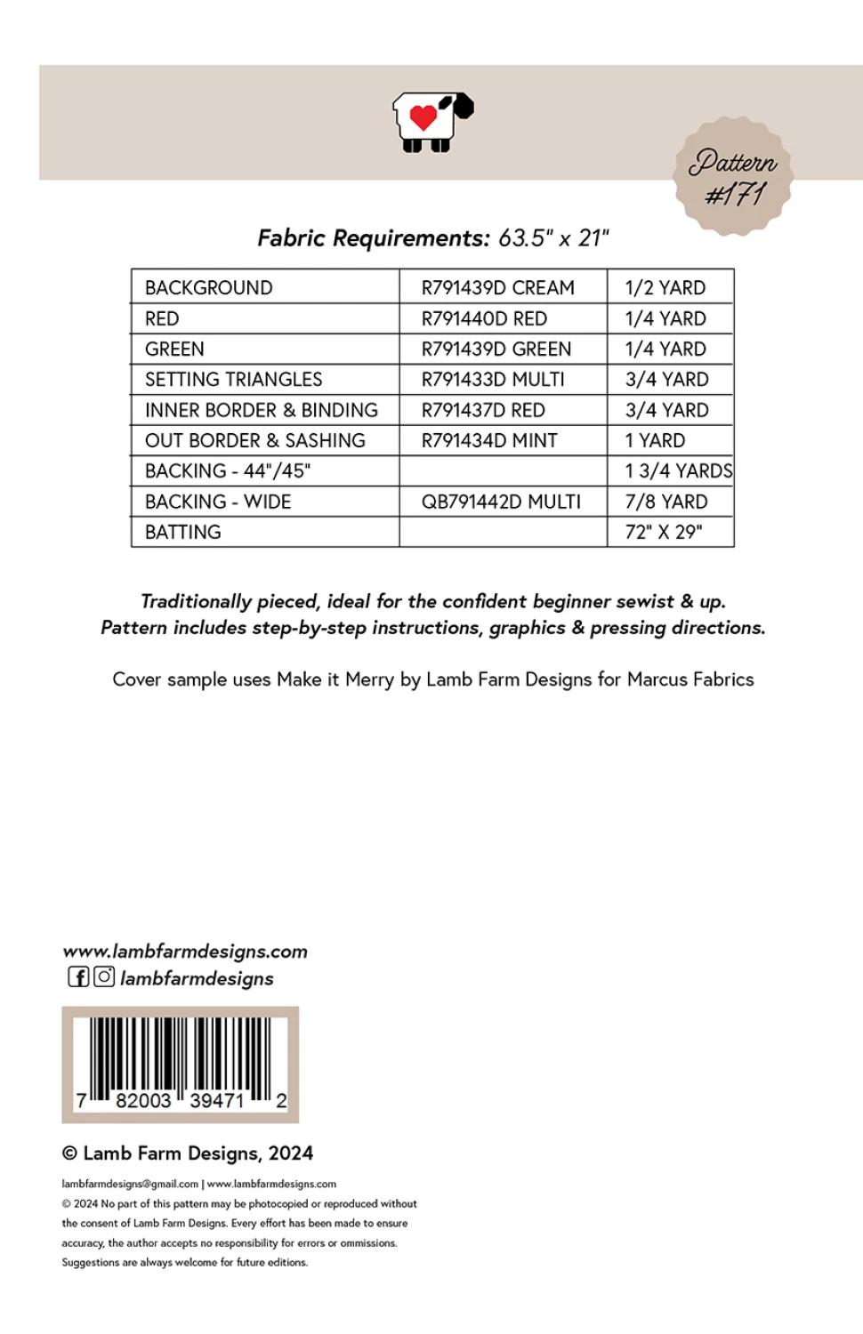 Merry Stars mönster - Lamb Farm Designs