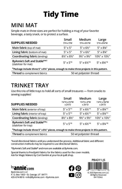 Tidy Time mönster - ByAnnie -  Jump Start