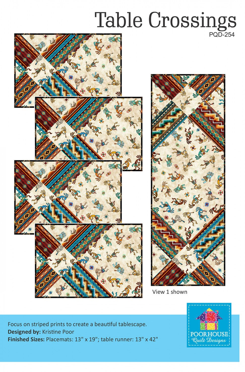 Table Crossings mönster - Poorhouse Quilt Design