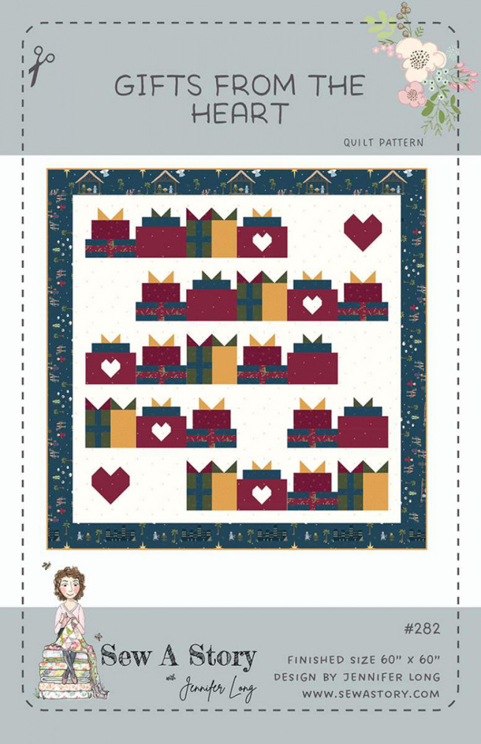 Gifts from the Heart Quilt mönster - Sew a Story