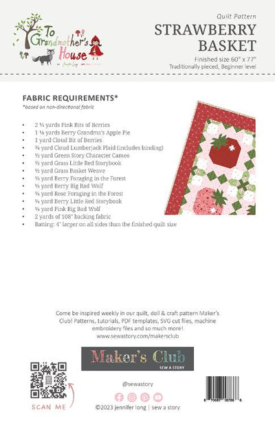 Strawberry Basket mönster - Sew a Story
