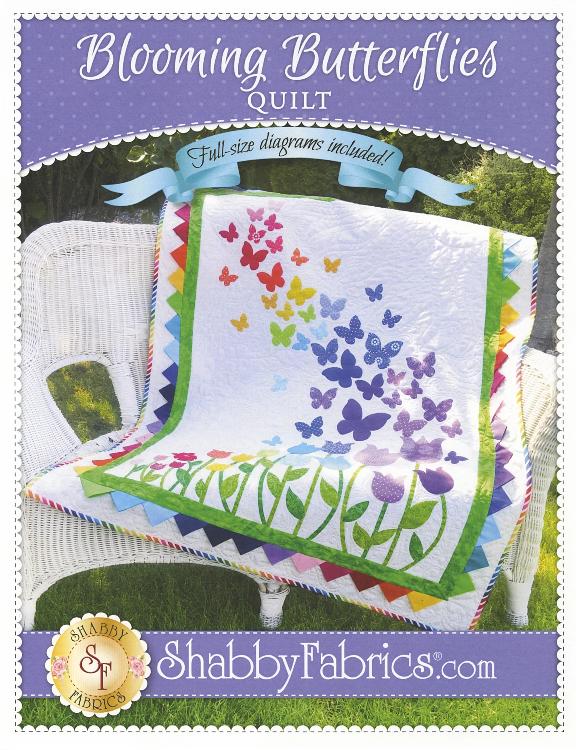 Blooming Butterflies mönster - Shabby Fabrics