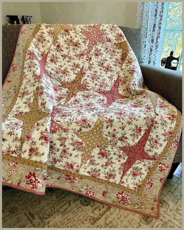 Rose Garden Waltz Quilt mönster - Suzn Quilts