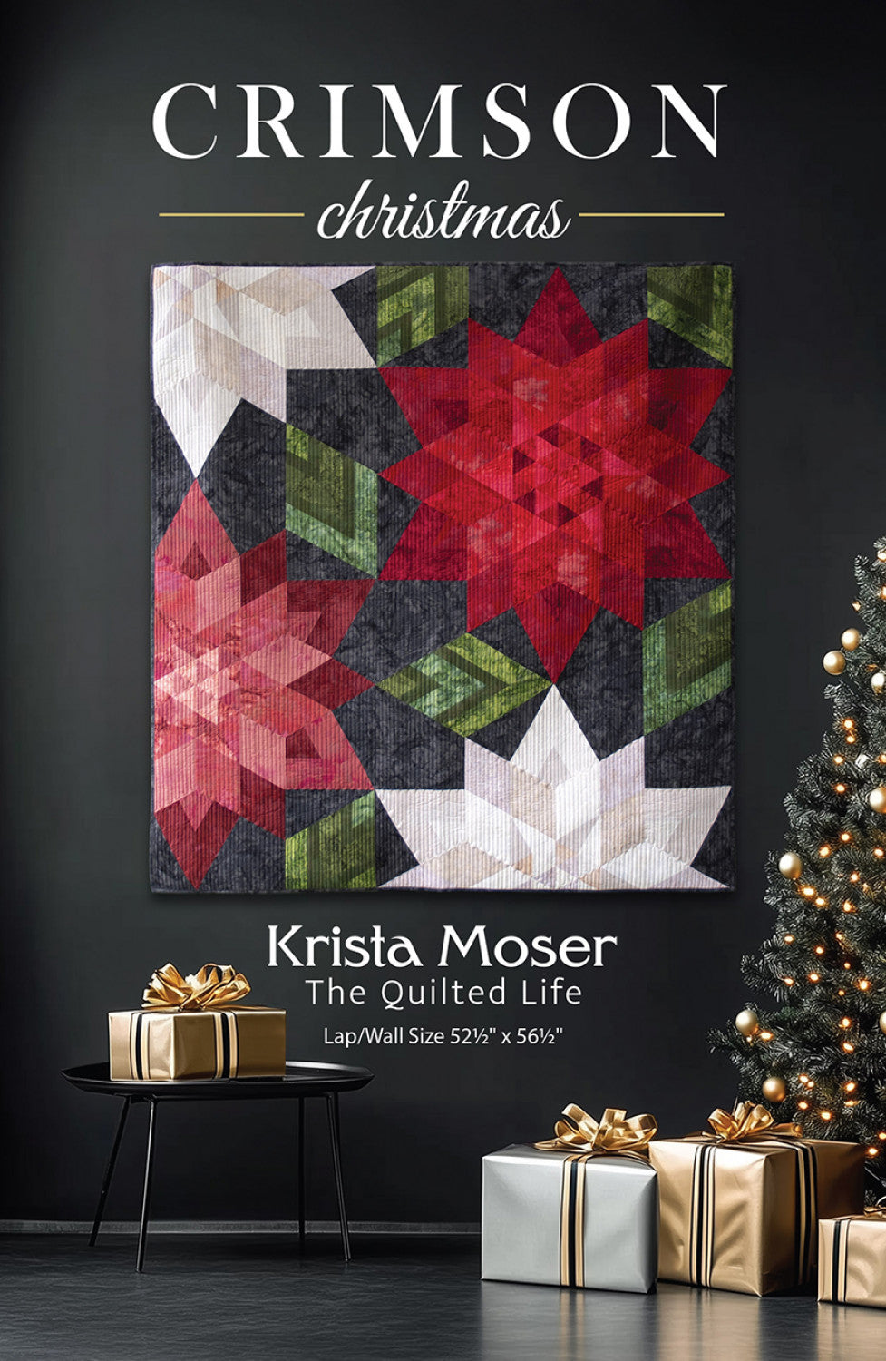 Crimson Christmas Lap/Wall Quilt mönster - Krista Moser