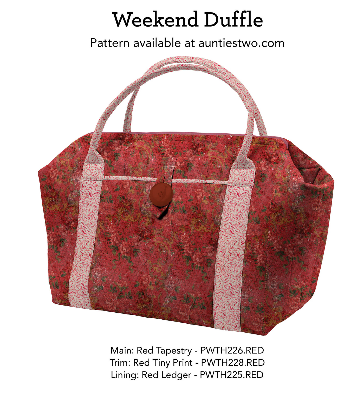 Weekend Duffle bag mönster - Aunties Two Patterns