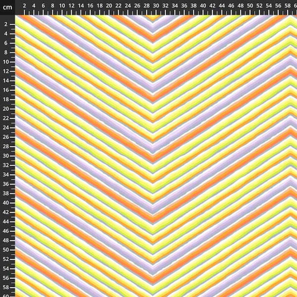 Chevron Stripe Yellow - Kaffe Fassett 85 & Fabulous - 50 cm