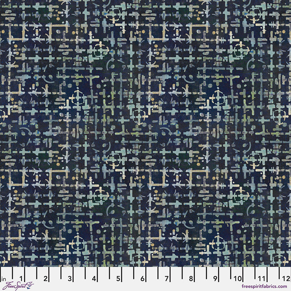 Maze Indigo / On Your Mark - pr 50 cm - Seth Apter