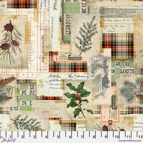 Woodland Collage Multi - Holidays Past - 50 cm - Tim Holtz