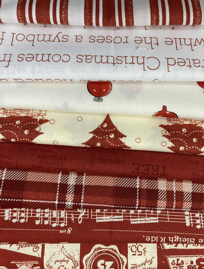 Classic Christmas RED tygpaket (8x28) Riley Blake