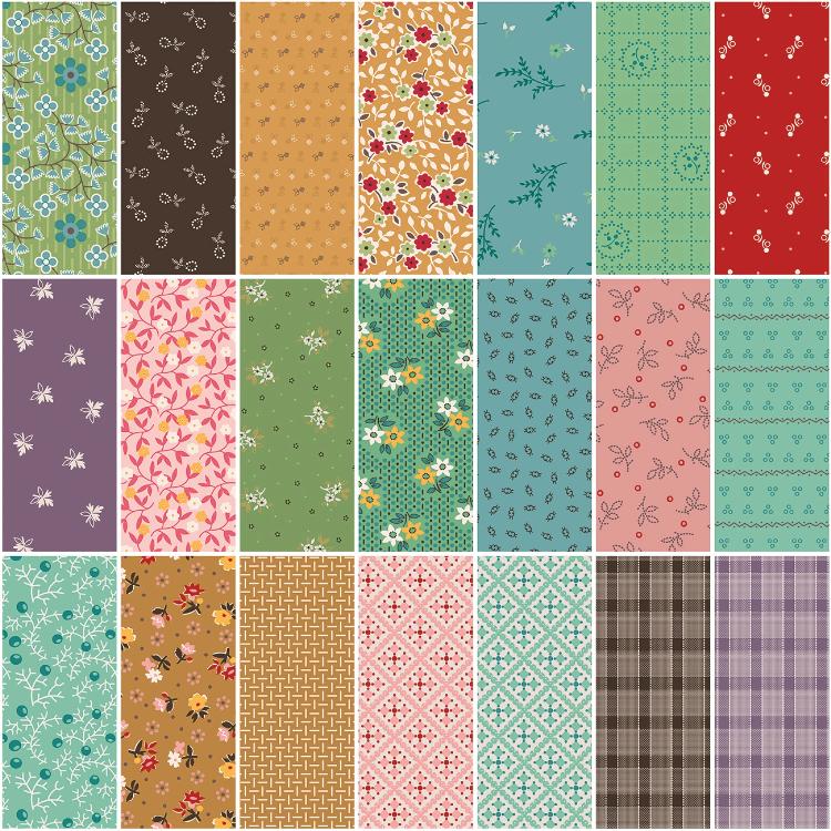 Gentler Times Basil tygpack (21x28) -Lori Holt