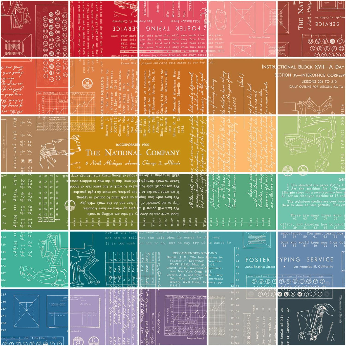 Typeography collection 30 st halvpack (30x28)  - Lori Holt