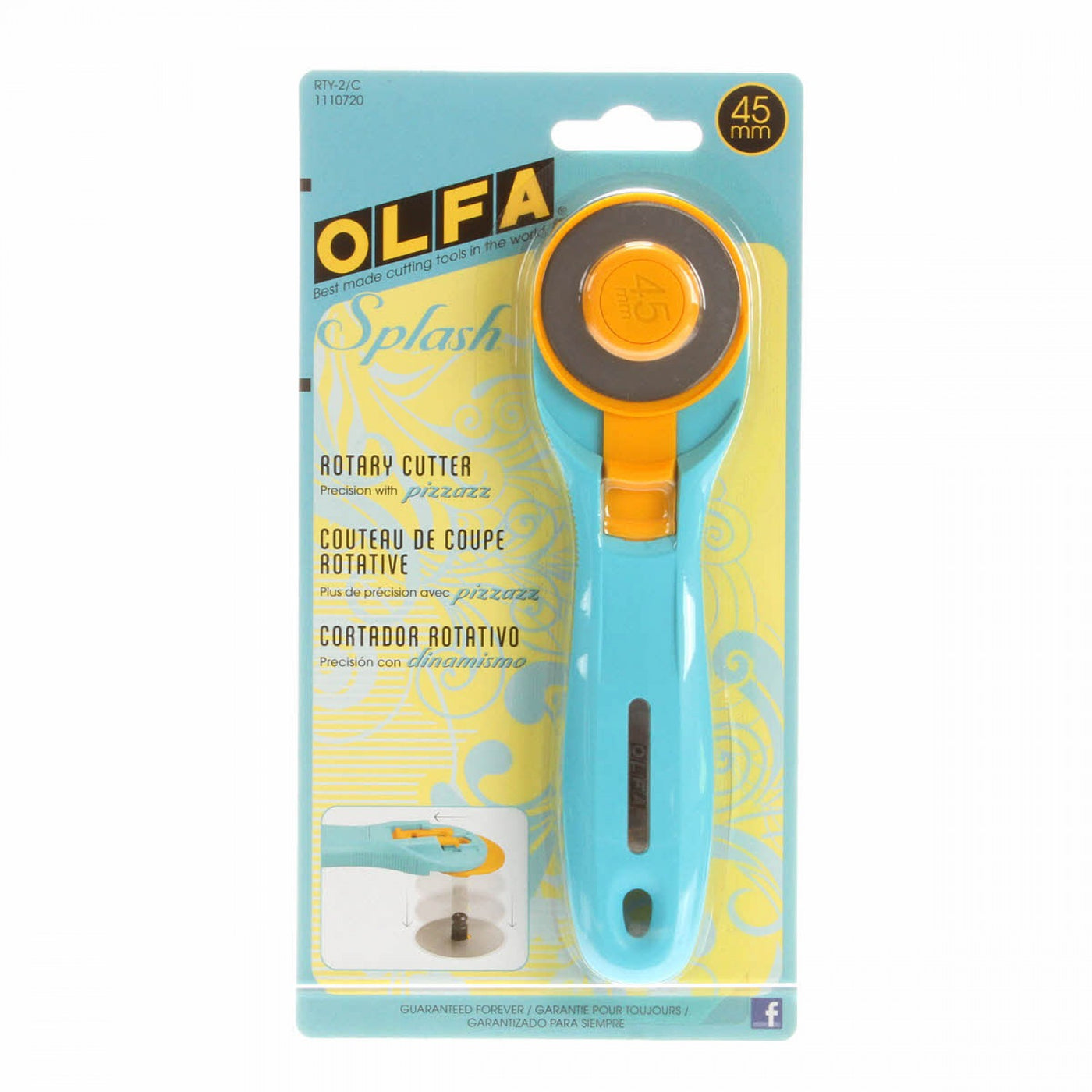 Olfa Rotary Cutter Splash Turkos - 45 mm