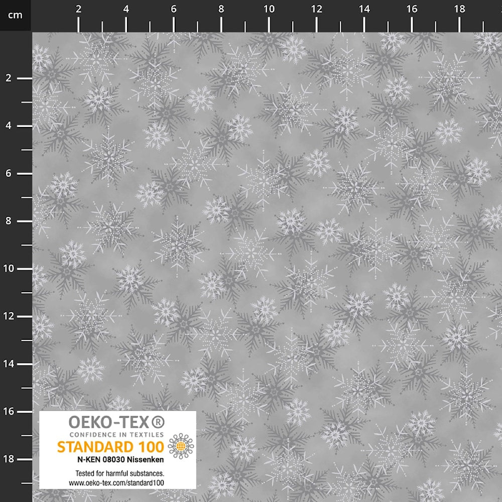 We Love Christmas pale grey silver- 50 cm - Stoffabrics