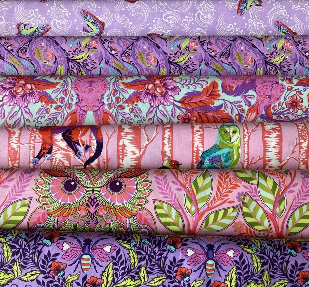 Full Moon Forest II rosalilaish helpack (1x60/5x56) - Tula Pink