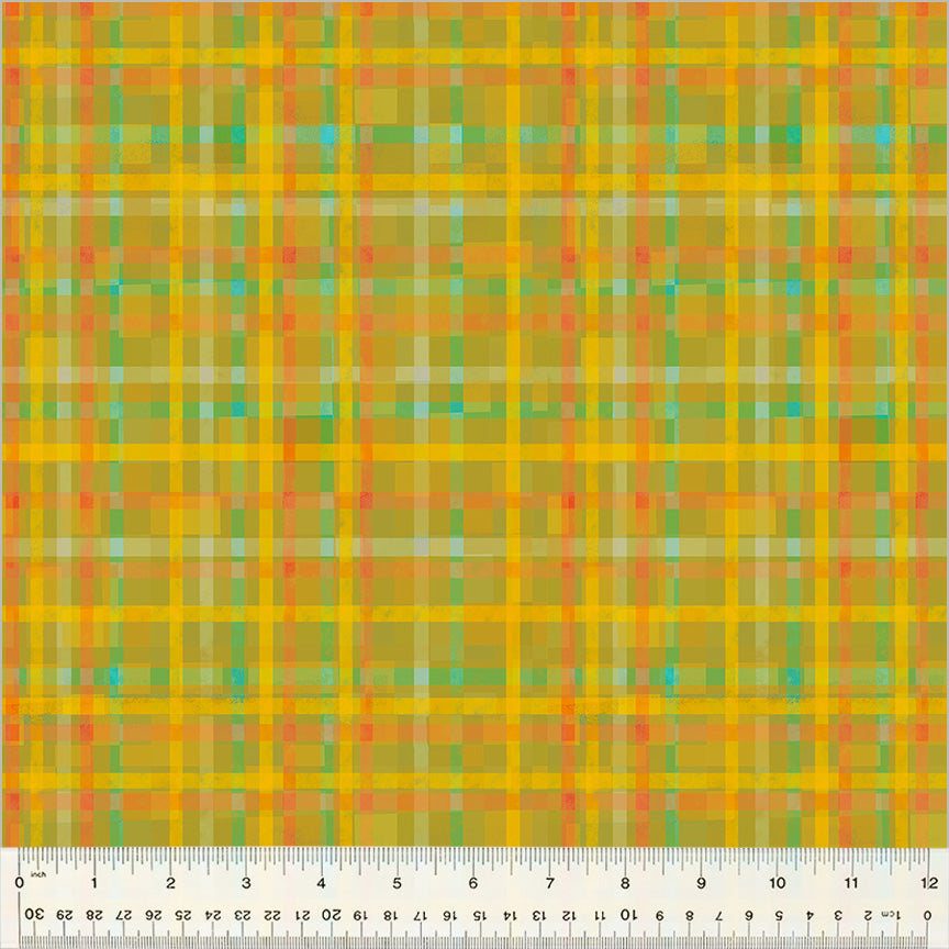 Fur-Ever Friends -Playful Plaid Yellow - Gareth Lucas - pr 50 cm