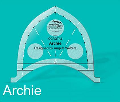 Archie quiltlinjal design Angela Walters - Creative Grids Non Slip Machine Quilting Tool