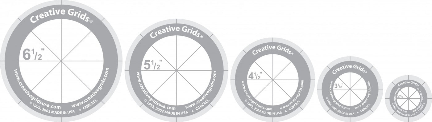 Circle Ruler Trim Set 5 - Creative Grids - Jean Ann Wright