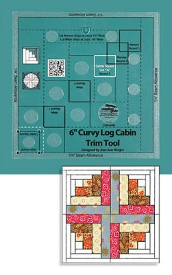 Curvy Log Cabin Trim Tool for 6" Finished Blocks - Jean Ann Wright