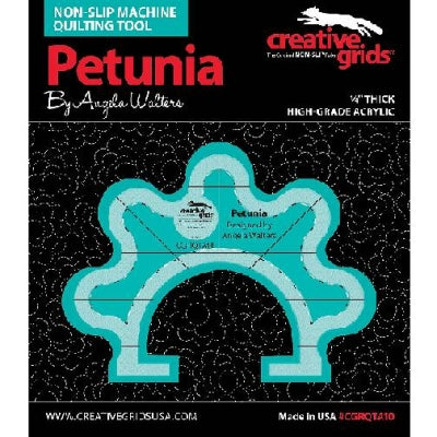 Petunia quilt linjal design Angela Walters - Creative Grids Non Slip Machine Quilting Tool