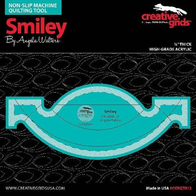 Smiley quilting ruler design Angela Walters - Creative Grids Non Slip Machine Quilting Tool