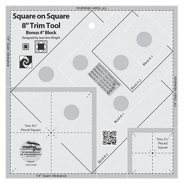 Creative Grids Square on Square 8 inch med bonus 4 inch block