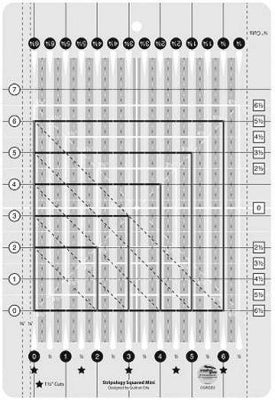 Creative Grids Stripology Square Mini linjal - Gudrun Erla