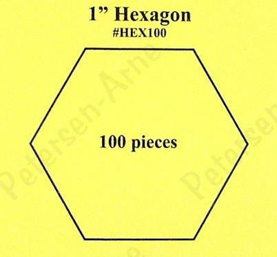 Paper Pieces 1 inch Hexagon - 600 stk
