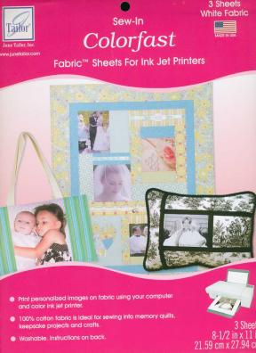 June Tailor Colorfast Fabric Sheets for Inkjet Printers - vitt