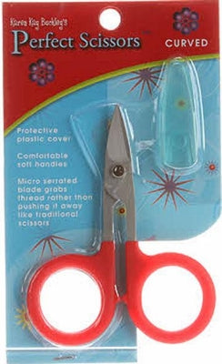 Karen Key Buckley Perfect Scissors Curved 3 3/4 inch Red Curved