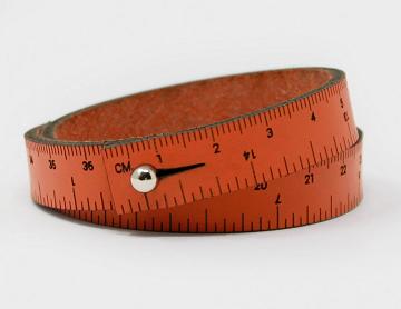 Läder mått armband Orange 16 inch/40 cm