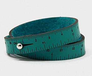 Läder mått armband Turqoise 16 inch/40 cm