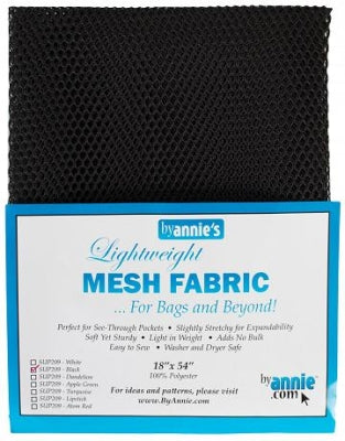 Mesh Fabric Lightweight 18"x 54" Black - By Annie