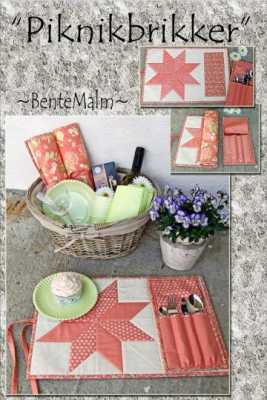 Piknikbrikker mönster - Bente Malm Quilte-Design