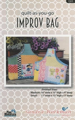 Quilt-as-you-go Improv Bag mönster - Sandra Workman - Pine Mountain de ...